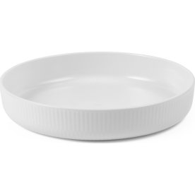 Royal Copenhagen Hvid Riflet Ovnfast Fad, Ø27 cm