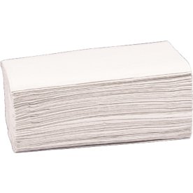 Håndklædeark | 2-lag | V-fold | Returfiber | Hvid