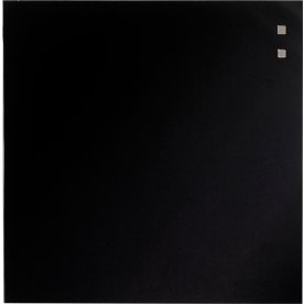 NAGA Glassboard magnetisk glastavle 35x35 cm, sort