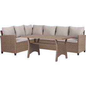 Ester Sofa/dinningsæt m/hynder vendbar, Natur