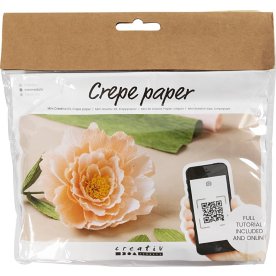Mini DIY Kit Crepepapir, pæon blomst