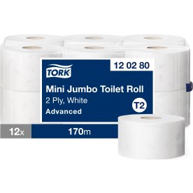 Tork T2 Advanced Mini Jumbo Toiletpapir, 2-lag
