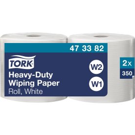 Tork W1 Kraftig Aftørringspapir, Hvid, 1-lag