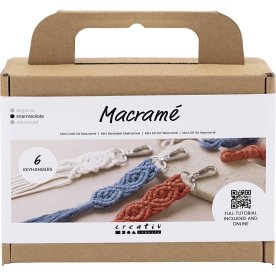 Mini DIY Kit Macramé, nøgleringe