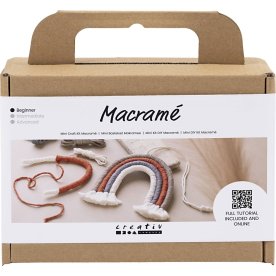 Mini DIY Kit Macramé, regnbue