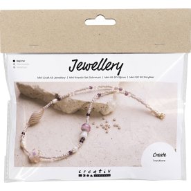 Mini DIY Kit Smykker, chunky halskæde, rosa