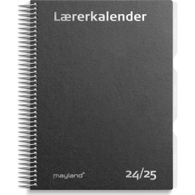 Mayland 24/25 Lærerkalender, A5, sort