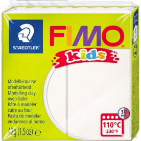 Fimo Kids Ler | 42g | Hvid