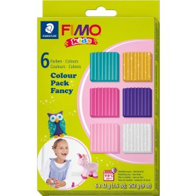 Fimo Kids Ler Colour Pack | 6 x 42g | Sup. farver