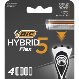 BiC Hybrid Flex 5 Barberblade, 4 refills