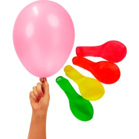 Ballon, neon farvet,  23 cm, 10 stk. ass.