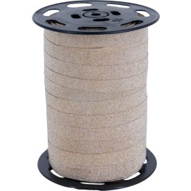 Gavebånd Glitter, 10mm x 100m, guld