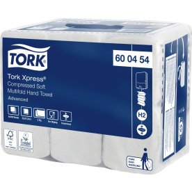 Tork H2 Xpress Compressed Adv. Håndklædeark 6 pk