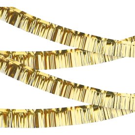 Guirlande med selvklæb, Lametta, guld, 4 m.