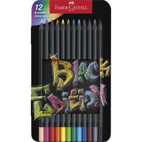 Faber-Castell Black E Farveblyanter | 12 farver