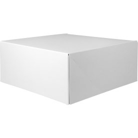 Kageæske, quick-fold, hvid, 23x23x11 cm, 100 stk.