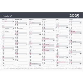 Mayland 2025 Moderne kontorkalender, A3