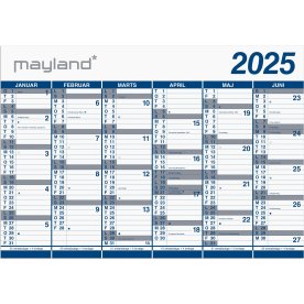 Mayland 2025 Kæmpekalender, 2x6 mdr., plast