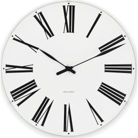 Arne Jacobsen Roman Vægur Ø16 cm hvid/sort