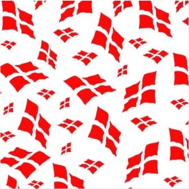 Frokostserviet, 3-lags, Dannebrogsflag små, 20 stk