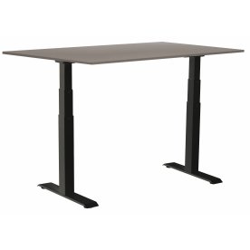Sun-Flex III hæve-sænkebord, 160x80, Sort/lysegrå