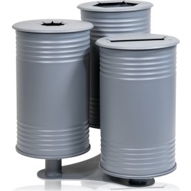 Affaldsbeholder Tin, Triple, grå