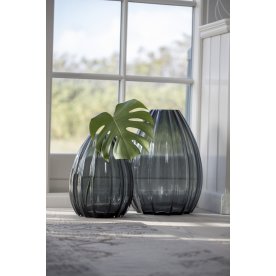 Holmegaard 2Lip Vase H34 cm, mørkblå