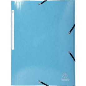 Exacompta Iderama Elastikmappe, 3-klap, lyseblå