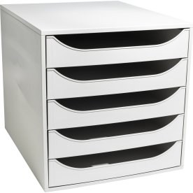 Exacompta Ecobox Skuffekabinet, 5, grå