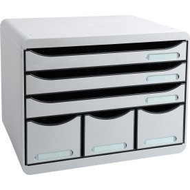 Exacompta Store-Box Skuffekabinet, 6, grå