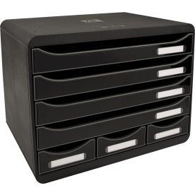 Exacompta Store-Box Skuffekabinet, 7, sort
