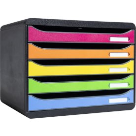 Exacompta Big-Box+ Skuffekabinet, H, 5, harlequin
