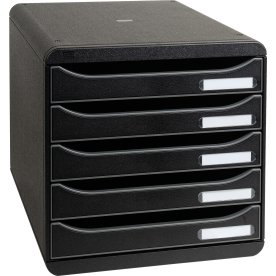 Exacompta Big-Box+ Skuffekabinet, sort/sort