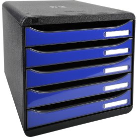 Exacompta Big-Box+ Skuffekabinet, sort/g. blå