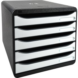 Exacompta Big-Box+ Skuffekabinet, sort/g. hvid