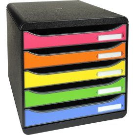 Exacompta Big-Box+ Skuffekabinet, sort/harlequin