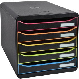 Exacompta Big-Box+ Skuffekabinet, sort/harlequin