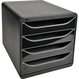 Exacompta Big-Box Skuffekabinet, 4, sort/g. sort