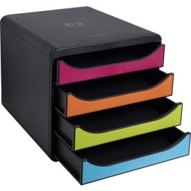Exacompta Big-Box Skuffekabinet, 4, harlequin