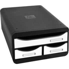 Exacompta Small-Box Skuffekabinet, sort/hvid