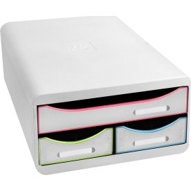 Exacompta Small-Box Skuffekabinet, hvid/harlequin