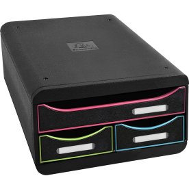 Exacompta Small-Box Skuffekabinet, sort/harlequin