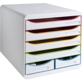 Exacompta Big-Box Maxi Skuffekabinet, hvid/harleq.