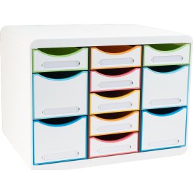 Exacompta Store-Box Skuffekabinet, hvid/harlequin