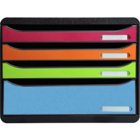 Exacompta Big-Box+ Skuffekabinet, H, 4, harlequin