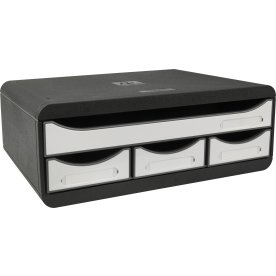 Exacompta Toolbox Skuffekabinet, 4, sort/g. hvid