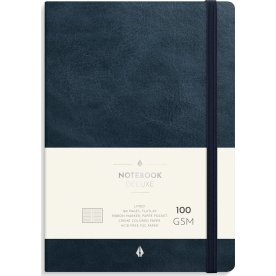 Burde Deluxe Notesbog, A5, linjeret, blue