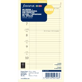 Filofax 2025 Refill | Personal | Uge pr. opslag