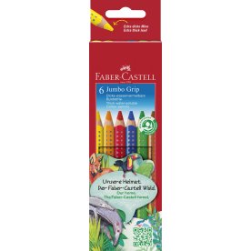 Faber-Castell Grip Farveblyanter Jumbo | 6 farv.
