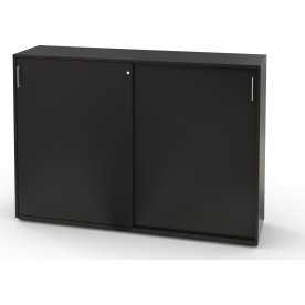 Jive+ Skydedørsskab m/6 rum m/lås mat sort, B160